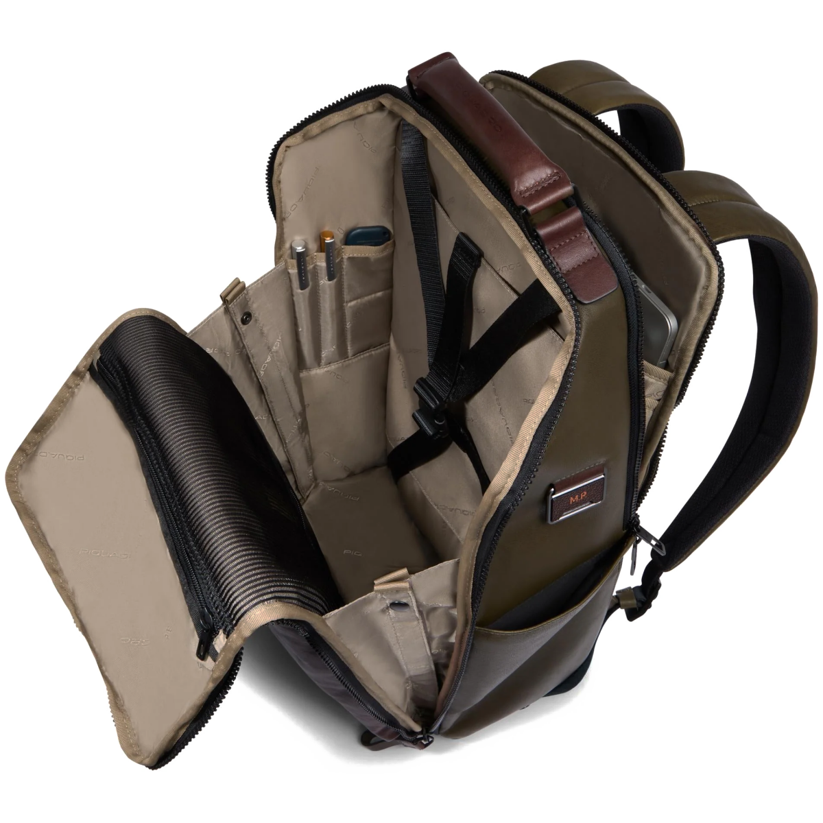 Рюкзак для ноутбука Piquadro Travel Laptop Backpack 15.6" Brown (CA6645AP) - CA6645AP/TM - фото 4