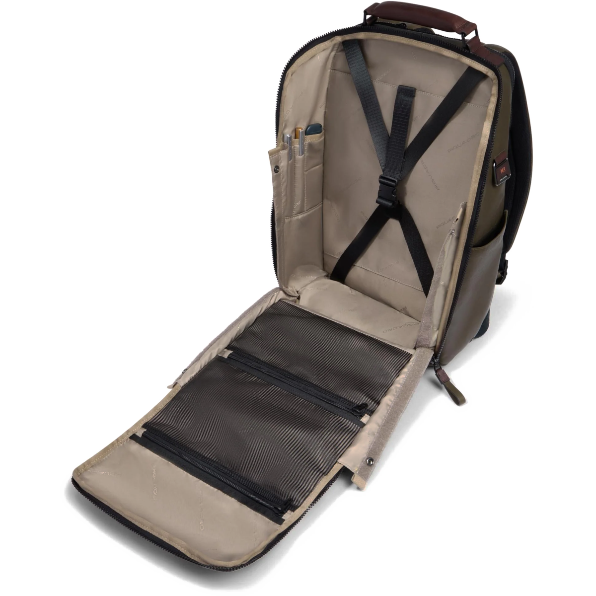 Рюкзак для ноутбука Piquadro Travel Laptop Backpack 15.6" Brown (CA6645AP) - CA6645AP/TM - фото 5