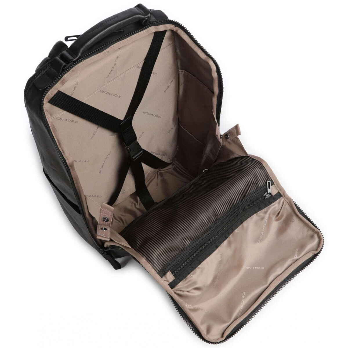 Рюкзак для ноутбука Piquadro Travel Laptop Backpack 15.6" Black (CA6645AP) - CA6645AP/N - фото 12