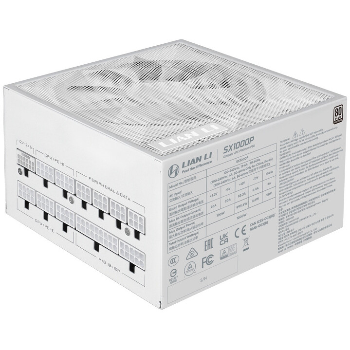 Блок питания 1000W Lian Li SX1000P White - G9P.SX1000P.W000.RU - фото 6