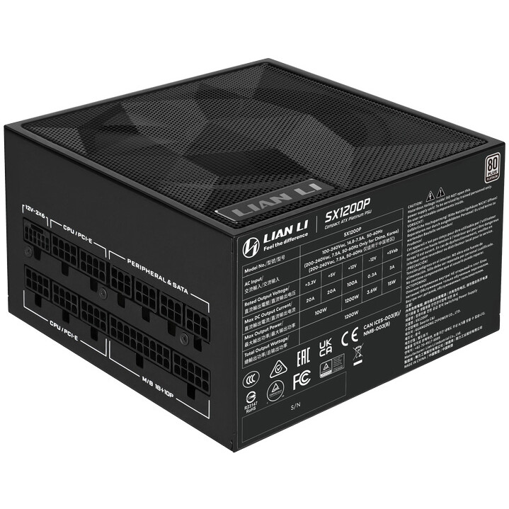 Блок питания 1200W Lian Li SX1200P Black - G9P.SX1200P.B000.RU - фото 6