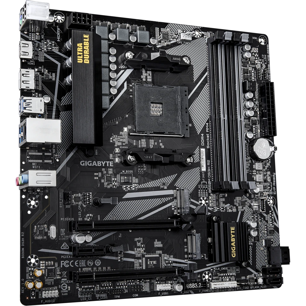 ..... Материнская плата Gigabyte B550M DS3H R2 (7599) из ремонта - фото 2