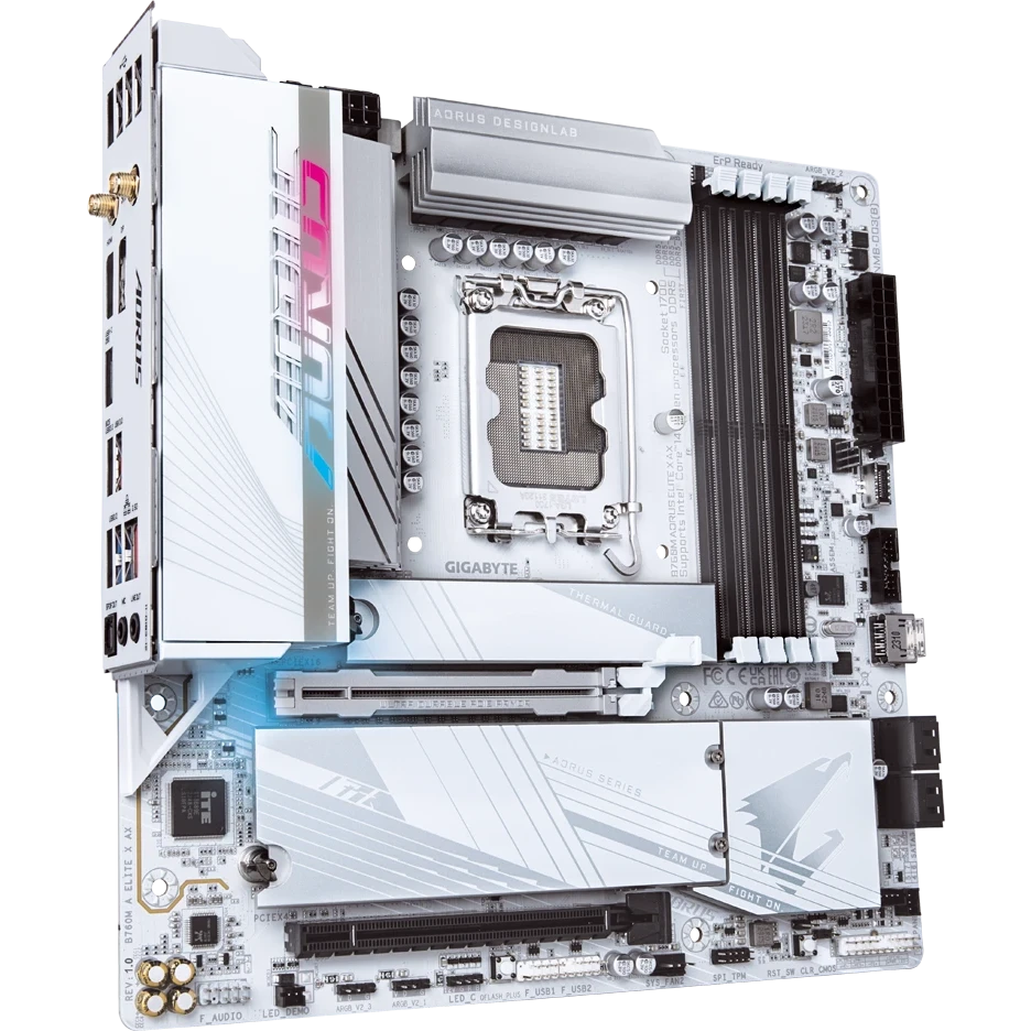 ..... Материнская плата Gigabyte B760M AORUS ELITE X AX (4542) Б/У - фото 2