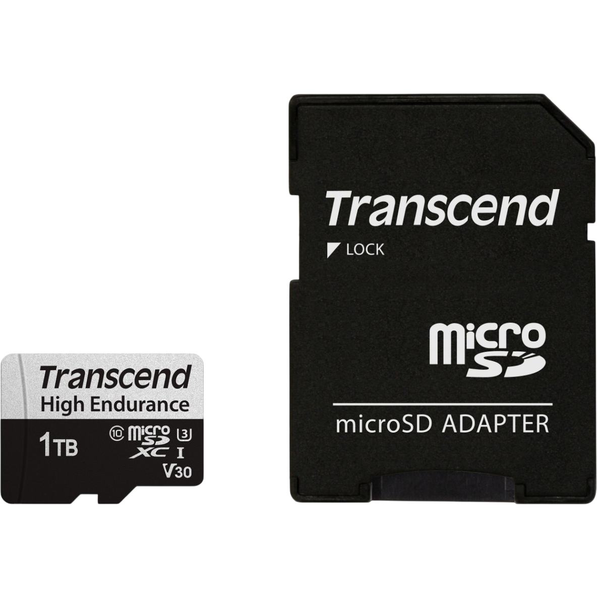 Карта памяти 1Tb MicroSD Transcend 350V + SD адаптер (TS1TUSD350V)