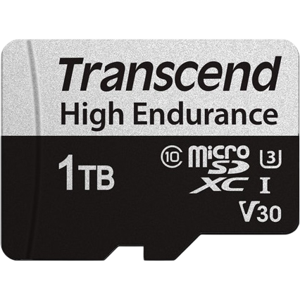 Карта памяти 1Tb MicroSD Transcend 350V + SD адаптер (TS1TUSD350V) - фото 2