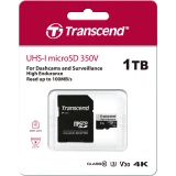 Карта памяти 1Tb MicroSD Transcend 350V + SD адаптер (TS1TUSD350V)