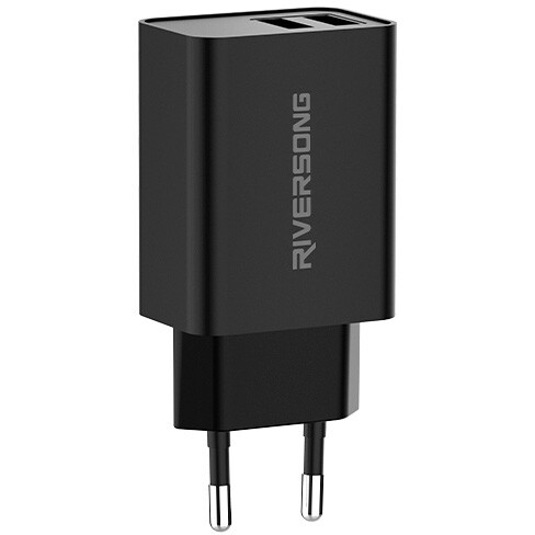 Сетевое зарядное устройство Riversong SafeKub D2 Black - AD29-EU