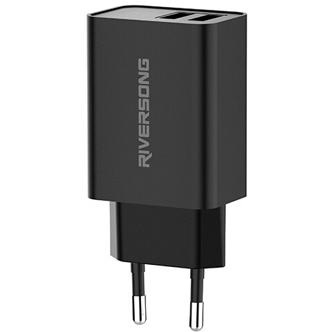 Сетевое зарядное устройство Riversong SafeKub D2 Black - AD29-EU - фото 2