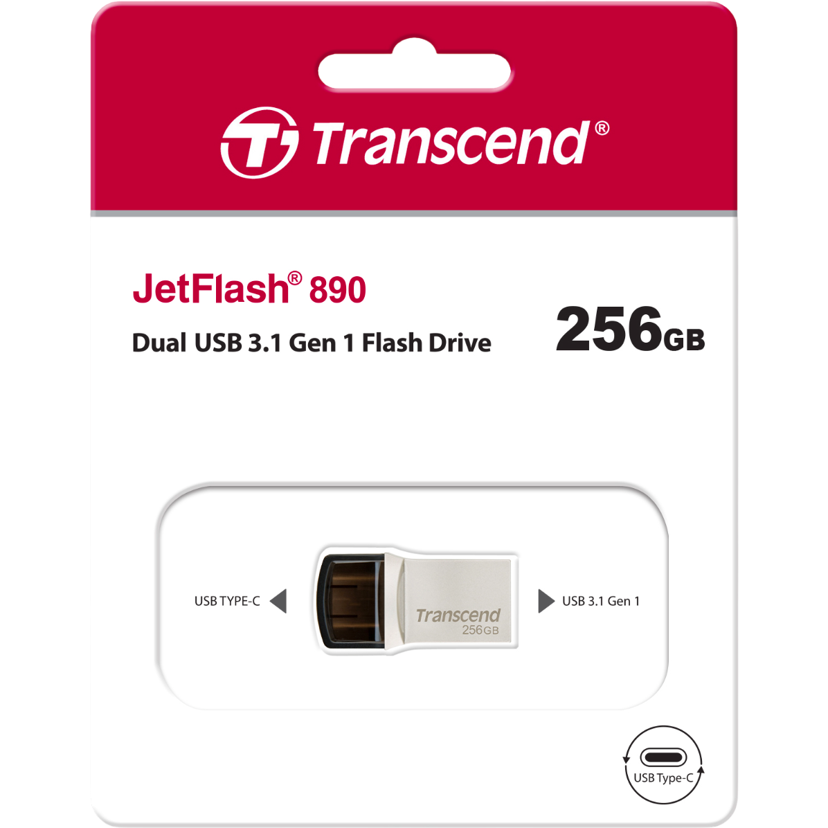 USB Flash накопитель 256Gb Transcend JetFlash 890 (TS256GJF890S) - фото 4