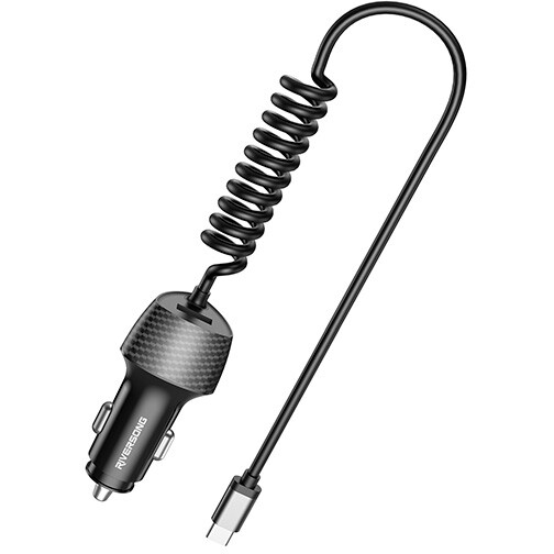 Автомобильное зарядное устройство Riversong Safari C3 Black + USB-C Cable - CC38-T - фото 3