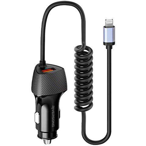 Автомобильное зарядное устройство Riversong Safari C3 Black + Lightning Cable - CC38-L - фото 2