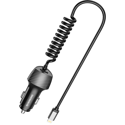 Автомобильное зарядное устройство Riversong Safari C3 Black + Lightning Cable - CC38-L - фото 3