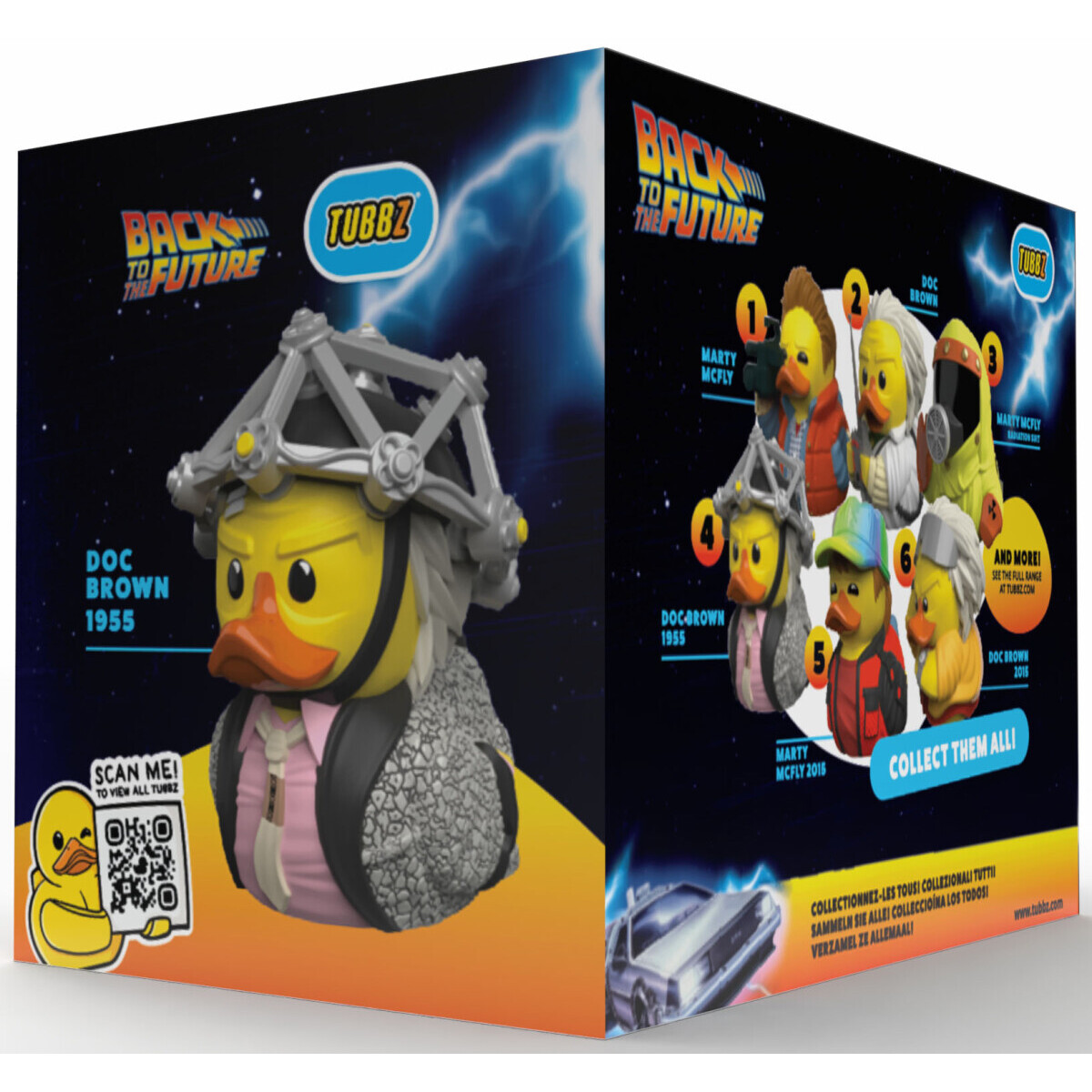 Фигурка-утка Numskull TUBBZ Back to the Future: Doc Brown – 1950s (Boxed Edition) - NS5542 - фото 3