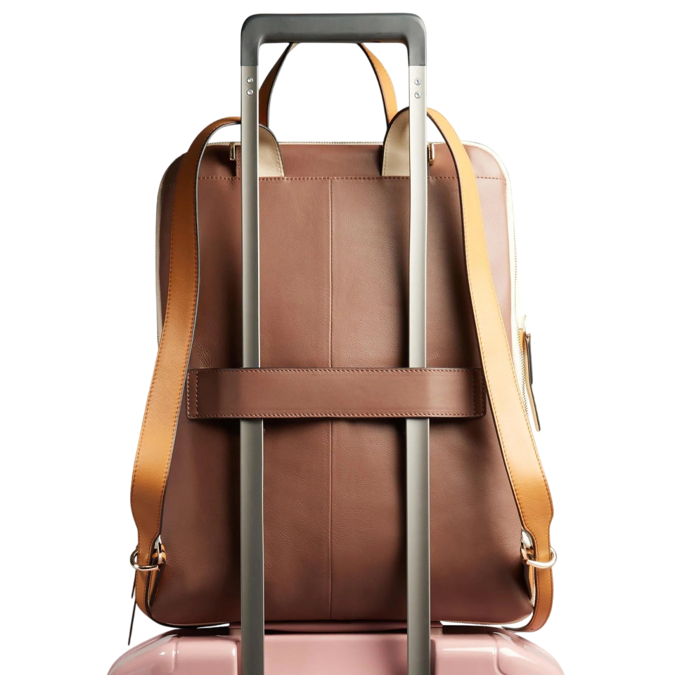 Рюкзак для ноутбука Piquadro Expandable Women’s Backpack 15.6" Brown/Beige (CA6216W92/MBE) - фото 3