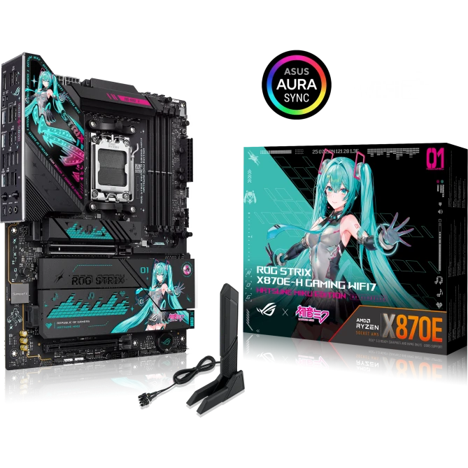 Материнская плата ASUS ROG STRIX X870E-H GAMING WIFI7 HATSUNE MIKU EDITION - фото 9