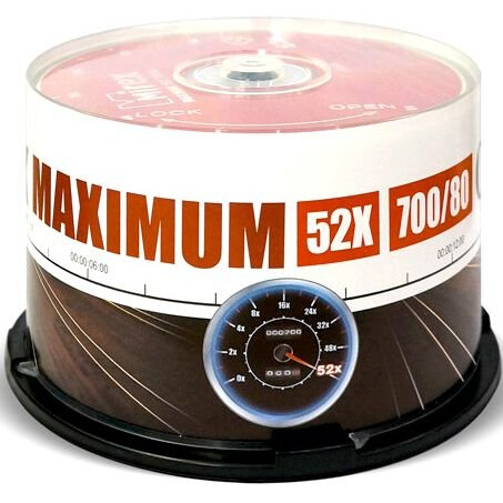 Диск CD-R Mirex 700MB 52x Maximum Cake Box (50 шт.) (201281)