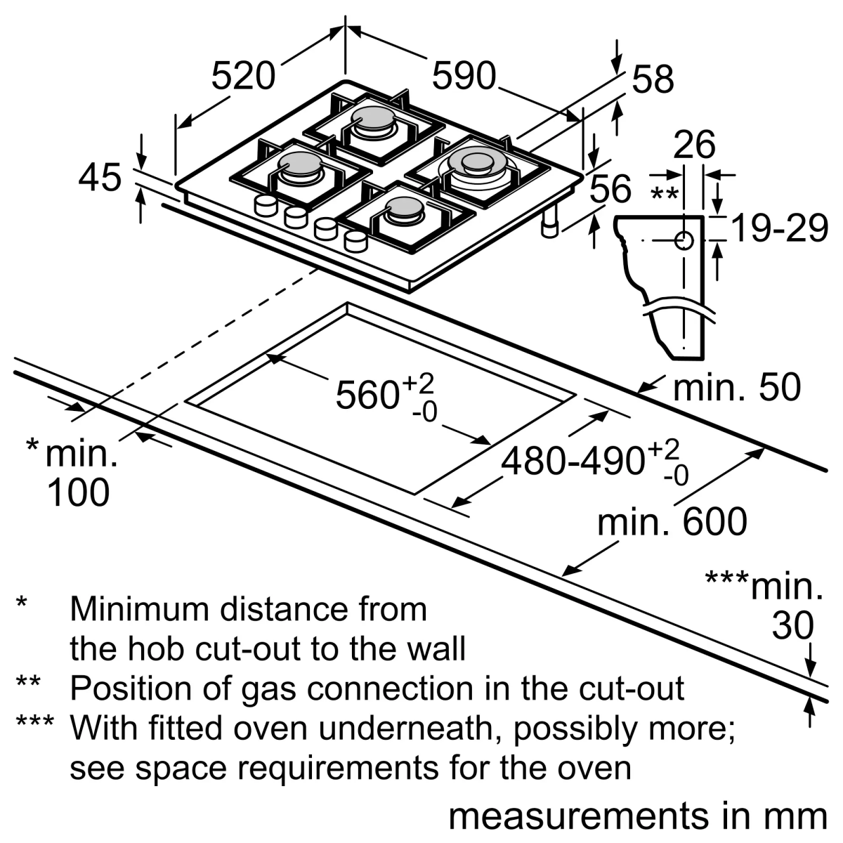 Газовая варочная панель Bosch PPH6A6I40O - фото 6