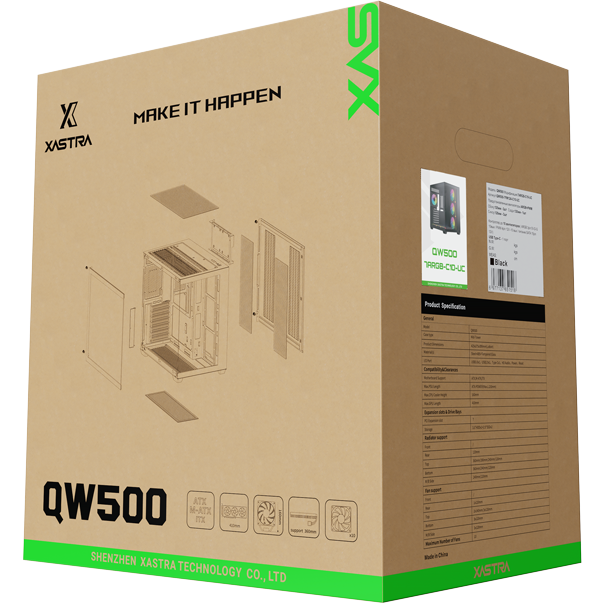 Корпус XASTRA QW500 7FM12A-C10-UC Black - QW500-7FM12A-C10-UC - фото 10