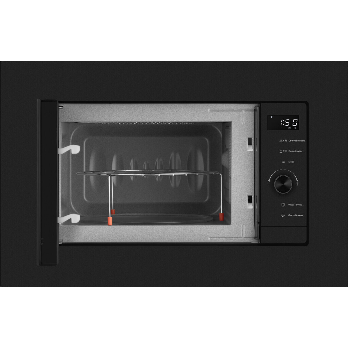 Встраиваемая микроволновая печь Weissgauff HMT-620 BG Grill Matt Edition - 438413 - фото 4