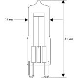 Галогенная лампочка Camelion 5845 (25 Вт, G9)
