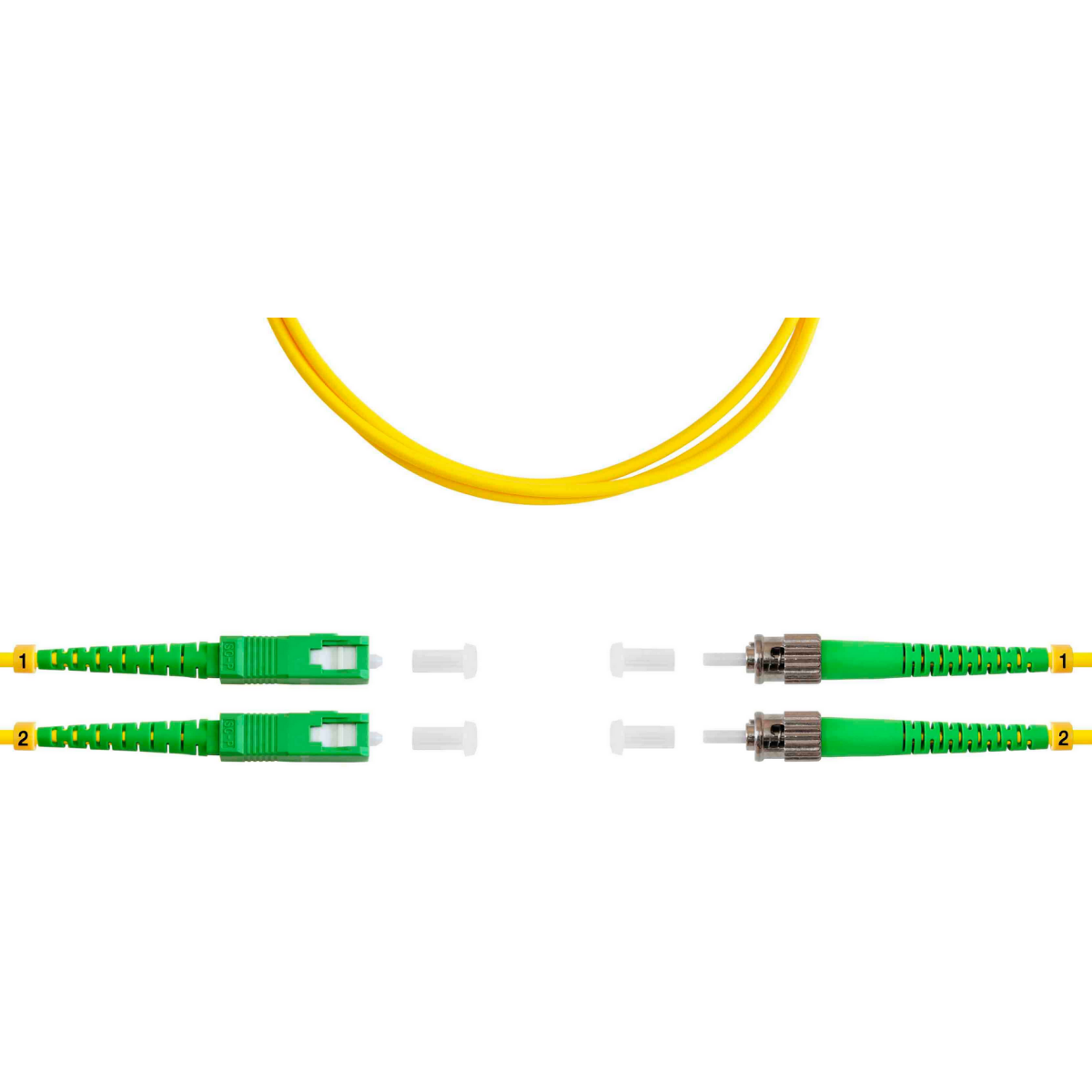 Патч-корд TELCORD ШОС-2x3.0-2SC/A-2ST/A-SM-100м-LSZH-YL, 100м
