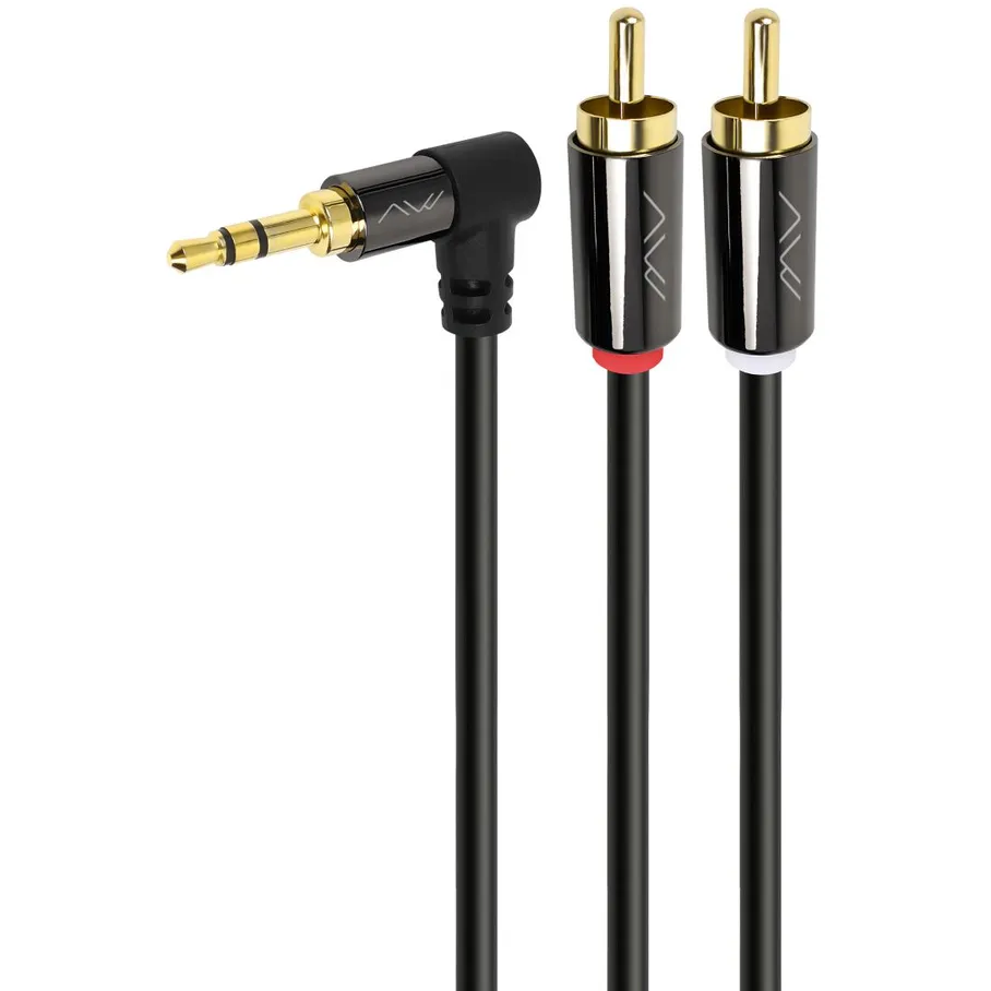 Кабель 3.5 Jack (M) - 2x RCA (M), 5м, Caweon GJ-5M