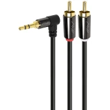 Кабель 3.5 Jack (M) - 2x RCA (M), 5м, Caweon GJ-5M