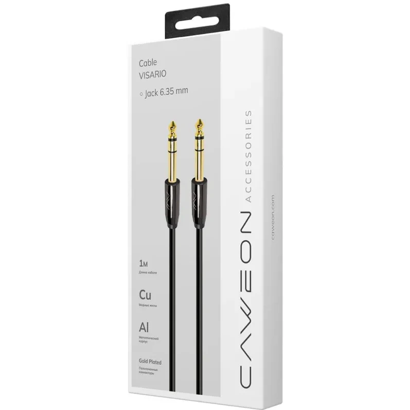 Кабель 6.3 Jack (M) - 6.3 Jack (M), 1м, Caweon II-1M - фото 2