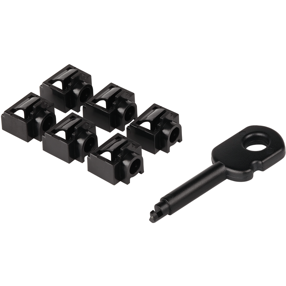 Заглушка Lanmaster LAN-SEC45-PL-SET-BK, 6 шт.