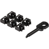 Заглушка Lanmaster LAN-SEC45-PL-SET-BK, 6 шт.