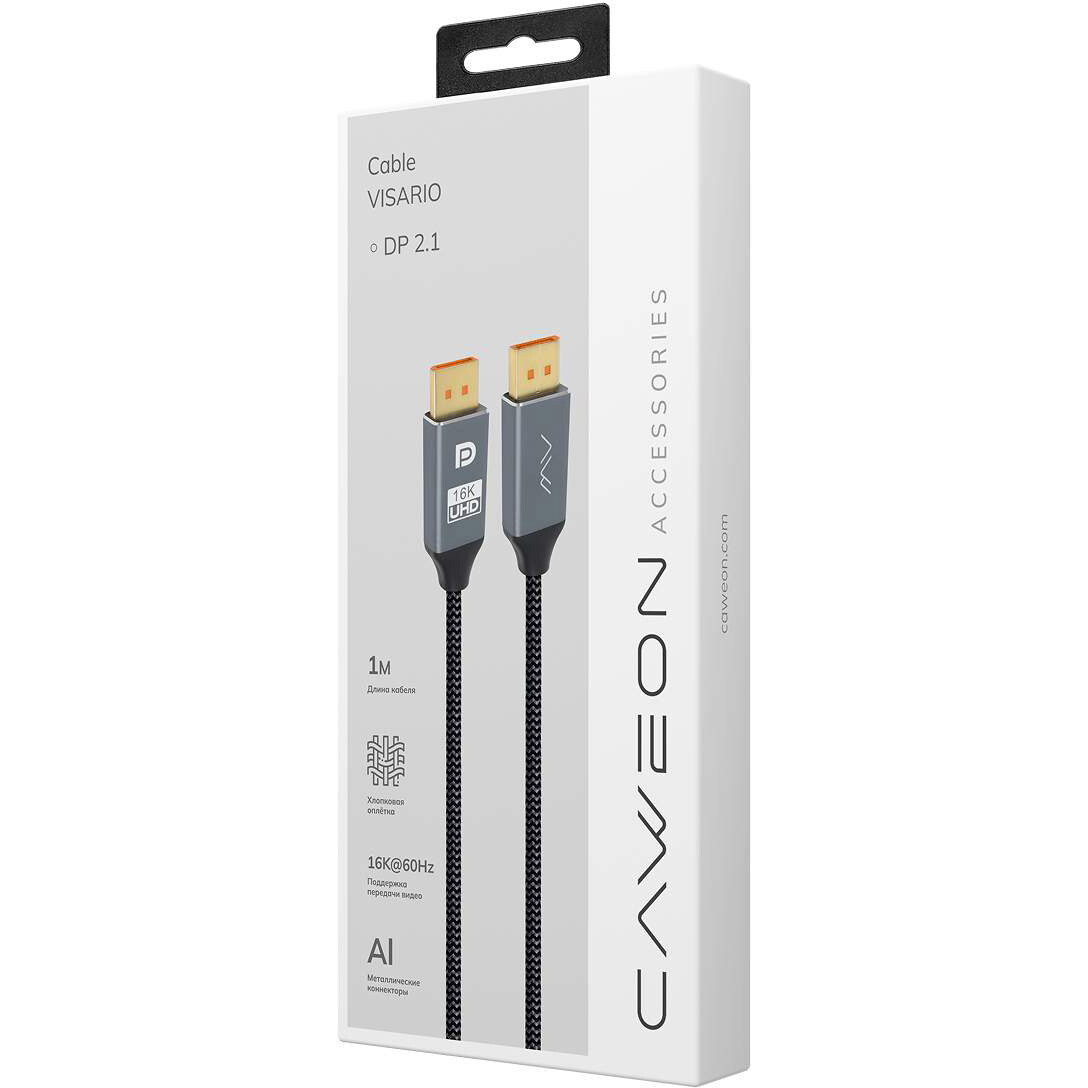 Кабель DisplayPort - DisplayPort, 1м, Caweon EEF-1M - фото 2