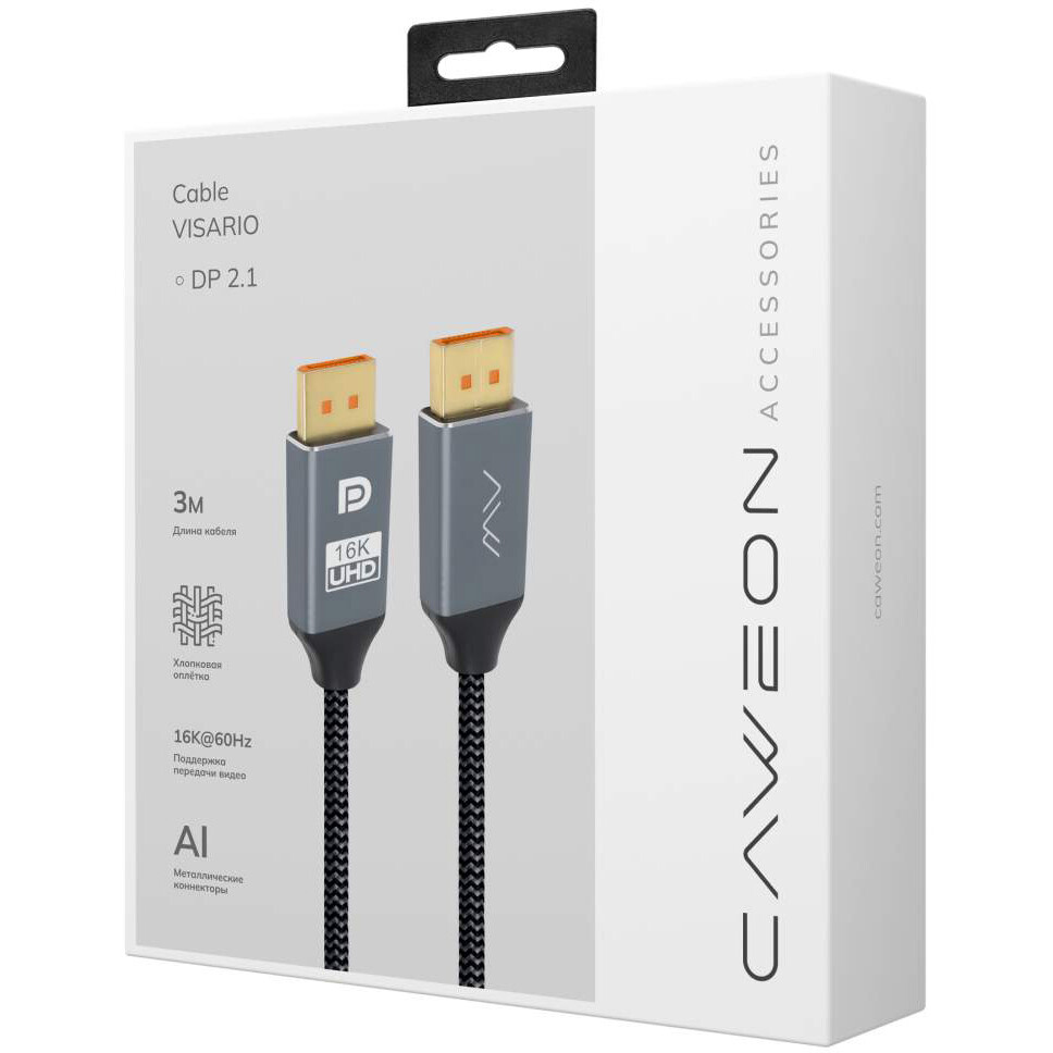 Кабель DisplayPort - DisplayPort, 3м, Caweon EEF-3M - фото 2