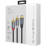 Кабель USB Type-C - 2x RCA, 5м, Caweon AJ-5M