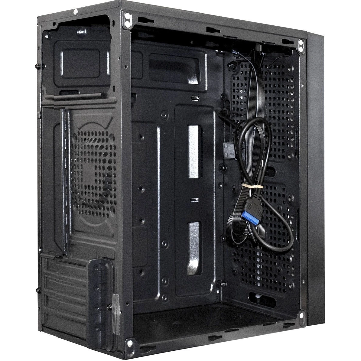 ..... Корпус ExeGate mEVO-9302-NPX400 Black, сломана полоска подсветки на передней панели корпуса - EX297474RUS - фото 2