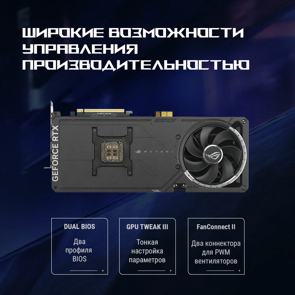 Видеокарта NVIDIA GeForce RTX 5090 ASUS ROG Astral BTF OC 32GB (ROG-ASTRAL-RTX5090-O32G-BTF-GAMING) - фото 16