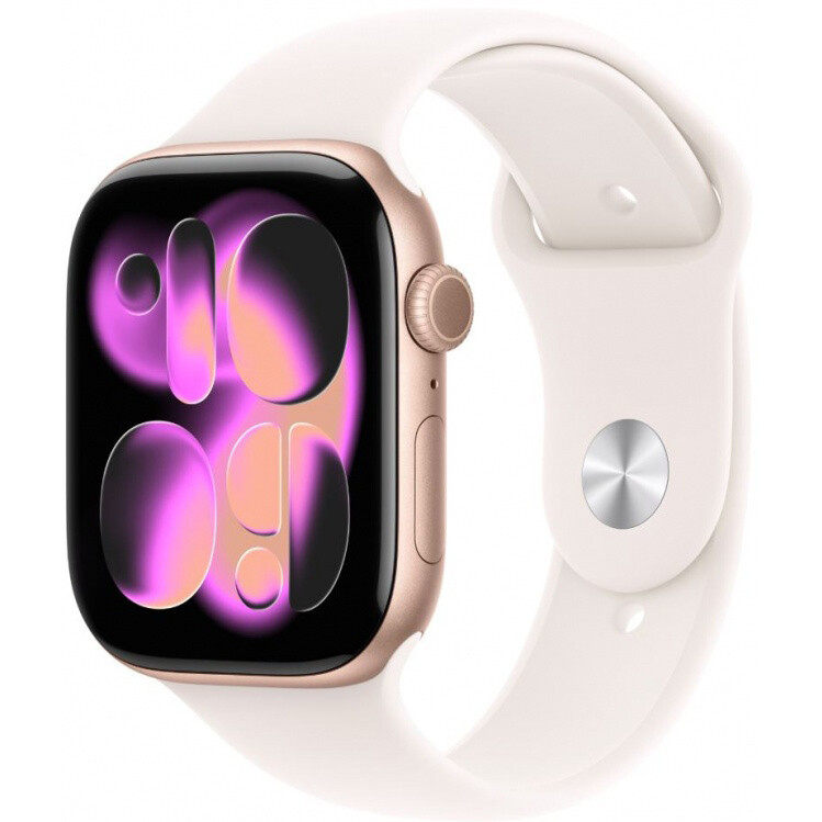 Умные часы Apple Watch Series 11 46mm Rose Gold Aluminium Case With Light Blush Sport Band M/L (MEV74)