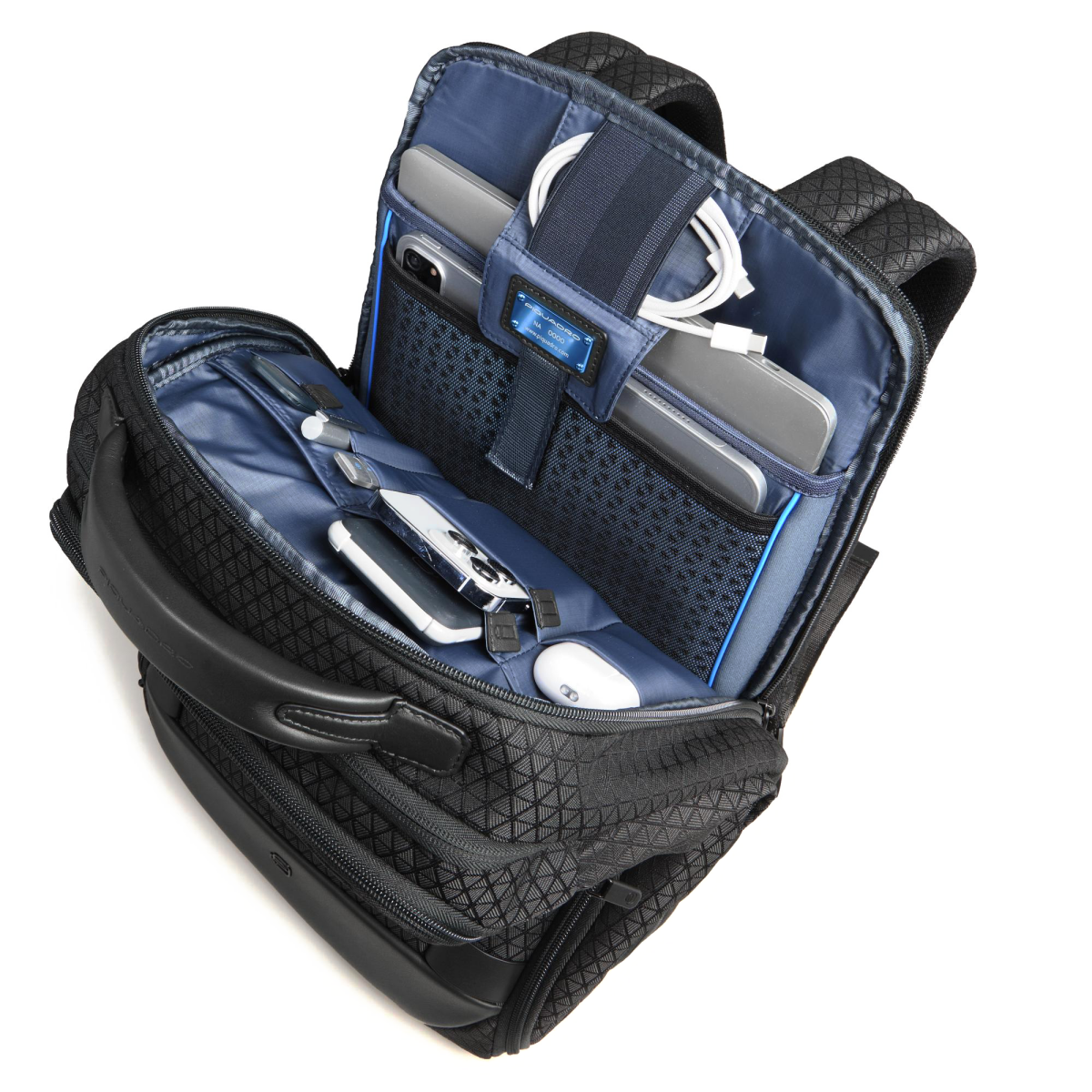 Рюкзак для ноутбука Piquadro Modular 2-in-1 Travel Laptop Backpack 15.6" Black (CA6828W139) - CA6828W139/N - фото 5