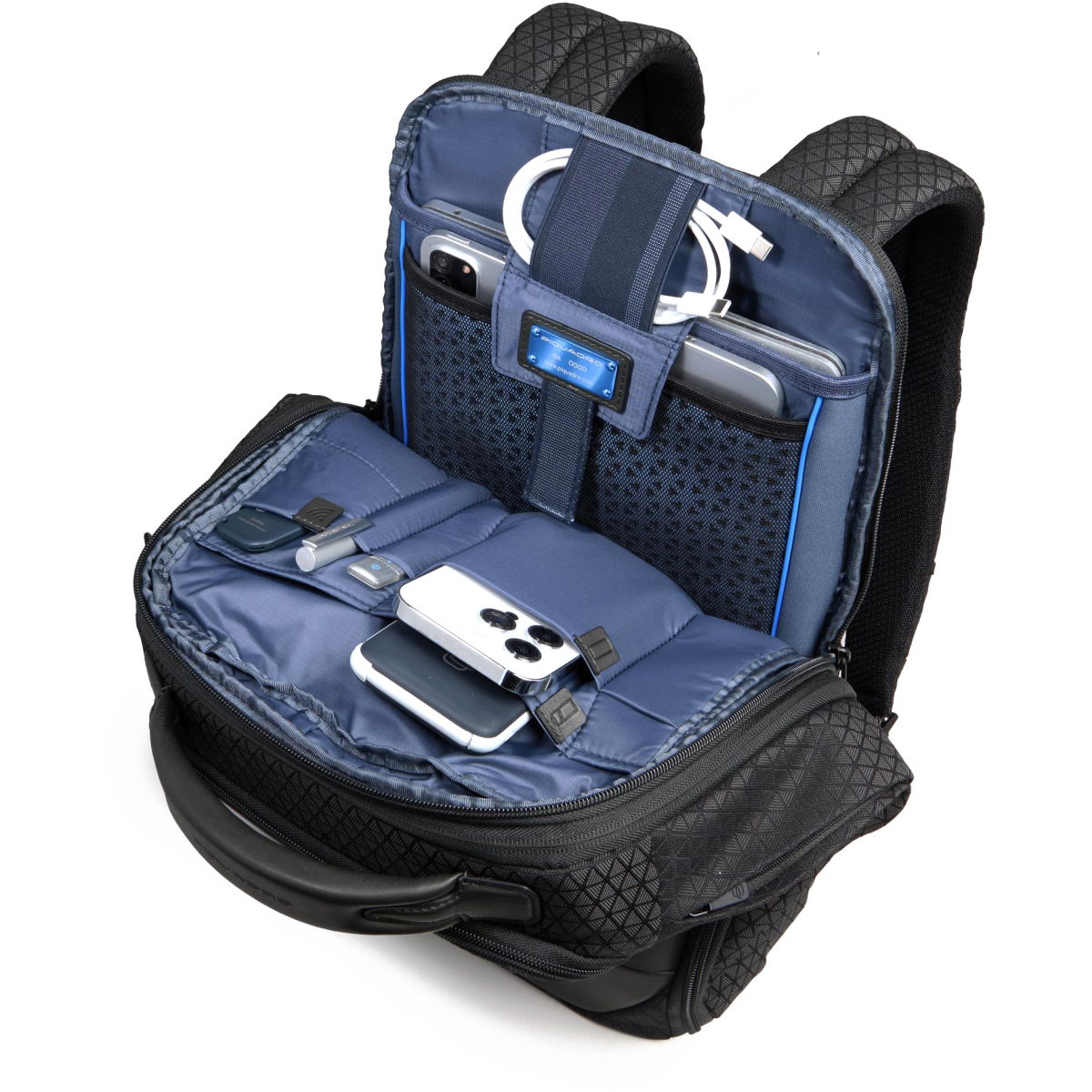 Рюкзак для ноутбука Piquadro Modular Travel Laptop Backpack Fabric Black (CA6827W139) - CA6827W139/N - фото 6