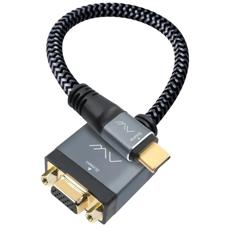 Переходник USB Type-C - VGA (F), 0.2м, Caweon AK-20CM