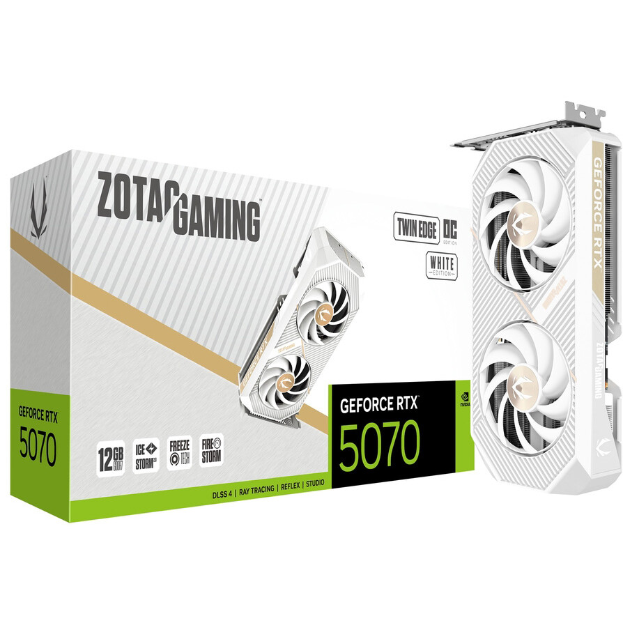 Видеокарта NVIDIA GeForce RTX 5070 Zotac Twin Edge White OC 12GB (ZT-B50700Q-10P) - фото 7