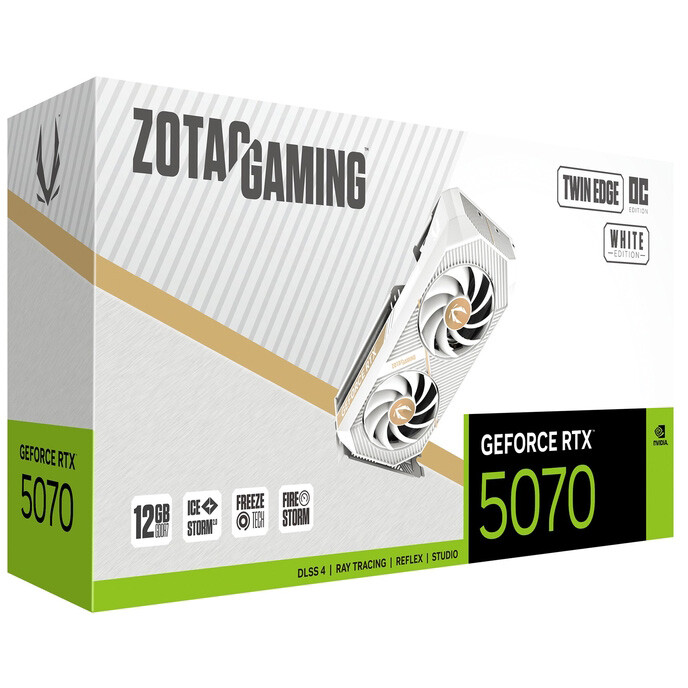 Видеокарта NVIDIA GeForce RTX 5070 Zotac Twin Edge White OC 12GB (ZT-B50700Q-10P) - фото 8