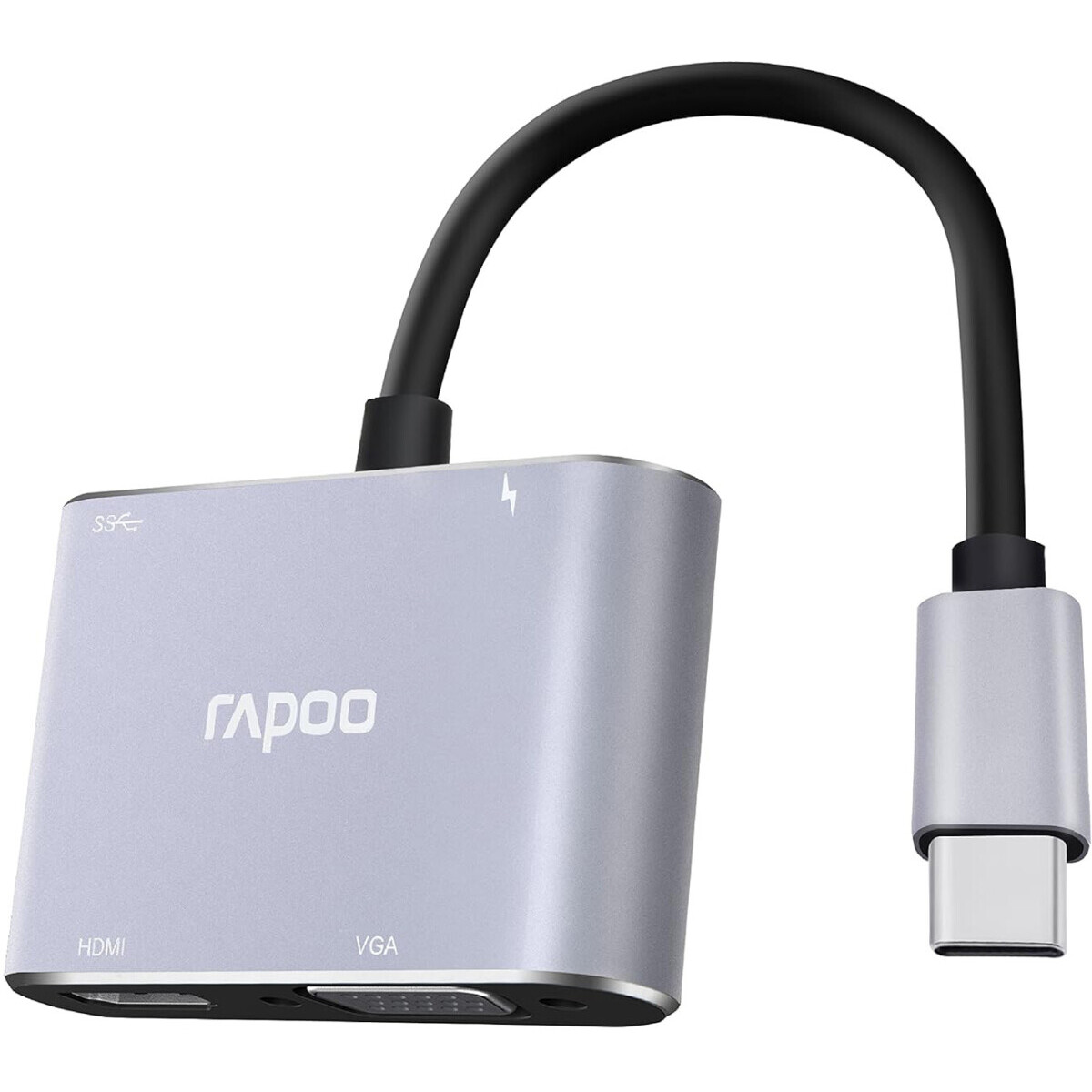 Док-станция Rapoo XD30 4-in-1 USB-C Adapter Grey