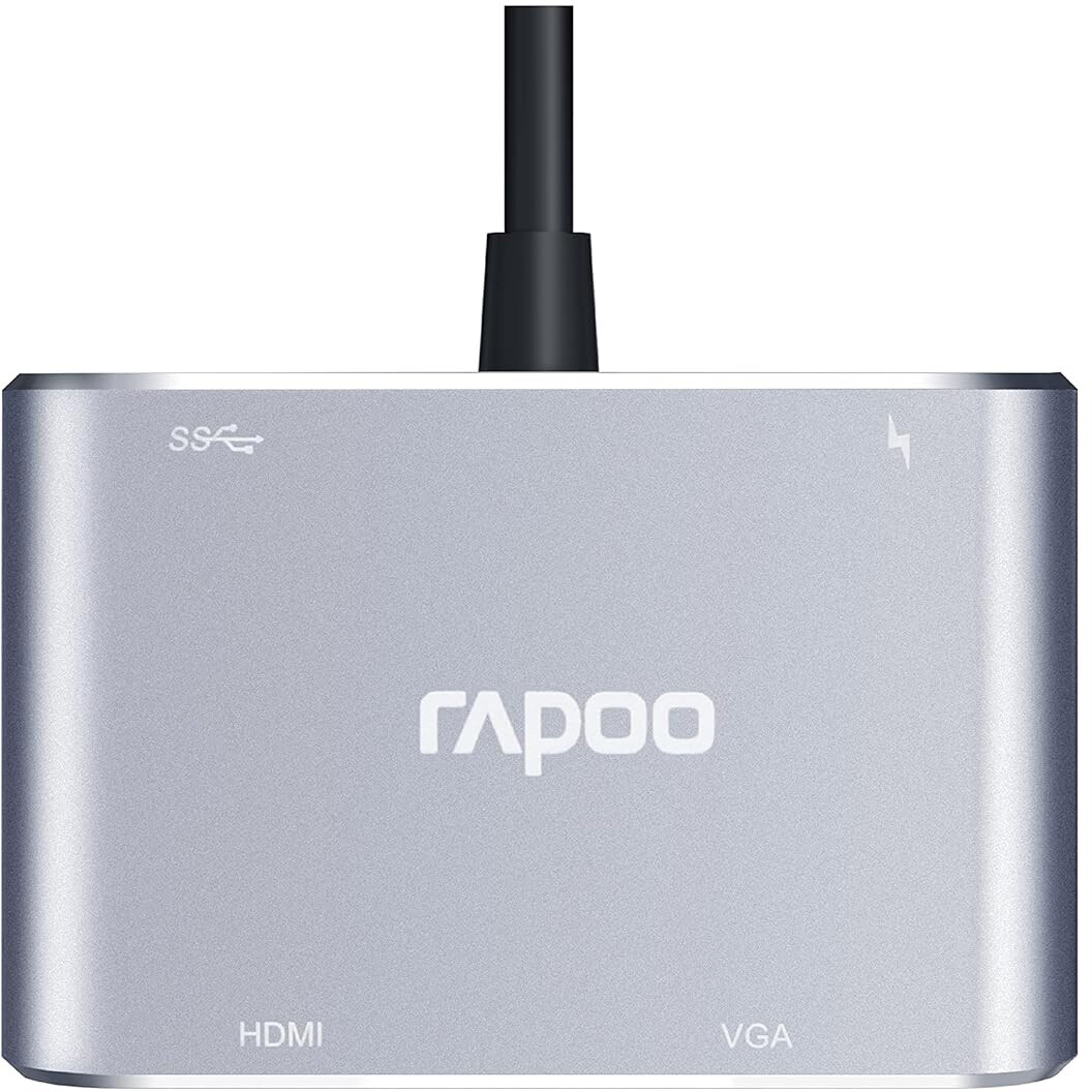 Док-станция Rapoo XD30 4-in-1 USB-C Adapter Grey - фото 2