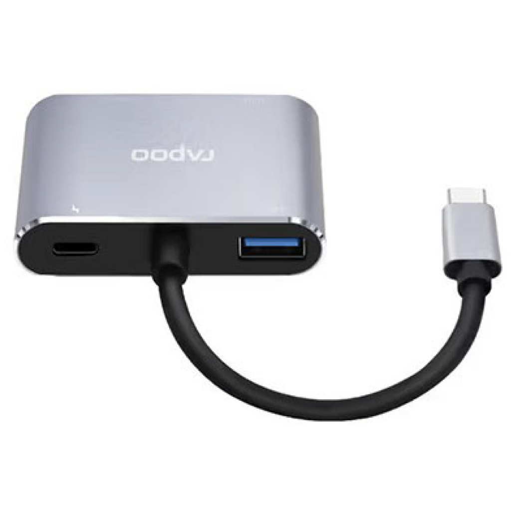 Док-станция Rapoo XD30 4-in-1 USB-C Adapter Grey - фото 3