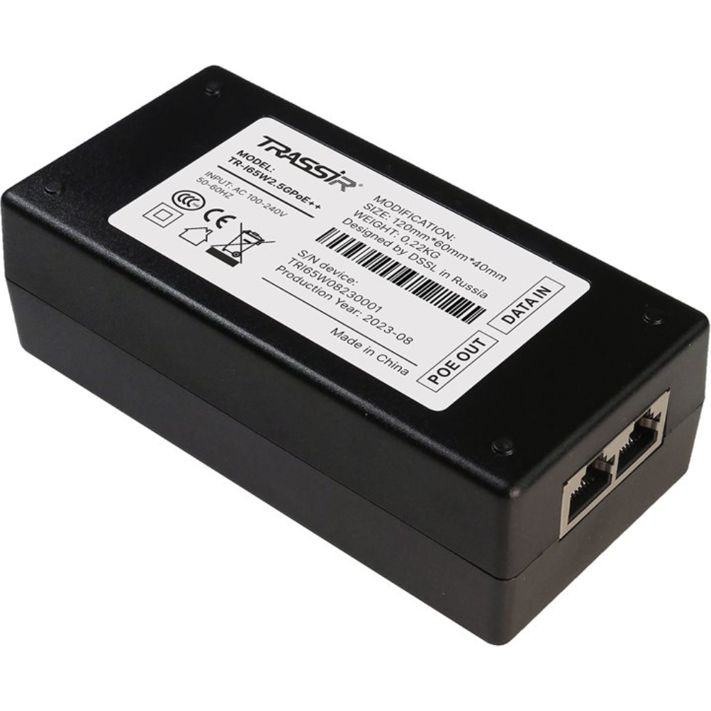 PoE инжектор TRASSIR TR-I65W2.5GPoE++