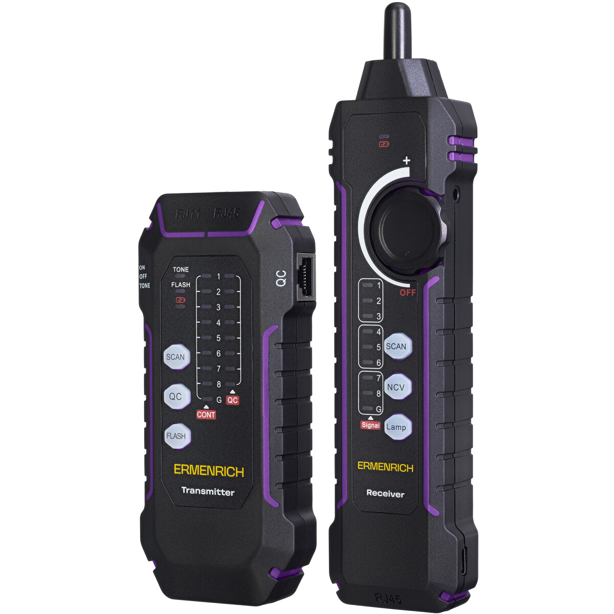 Кабельный тестер ERMENRICH NetGeeks NP35 Violet - 85302