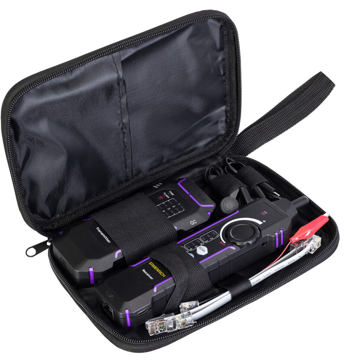 Кабельный тестер ERMENRICH NetGeeks NP35 Violet - 85302 - фото 2