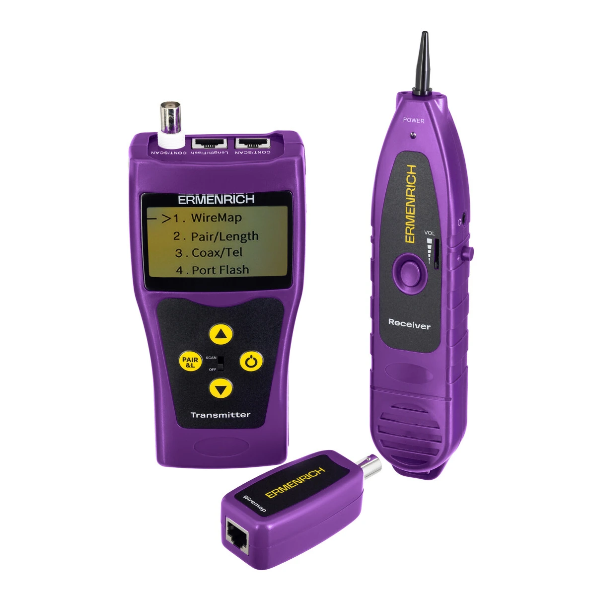 Кабельный тестер ERMENRICH NetGeeks NP30 Violet - 85301