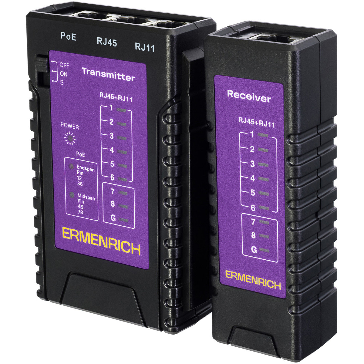 Кабельный тестер ERMENRICH NetGeeks NP10 Violet