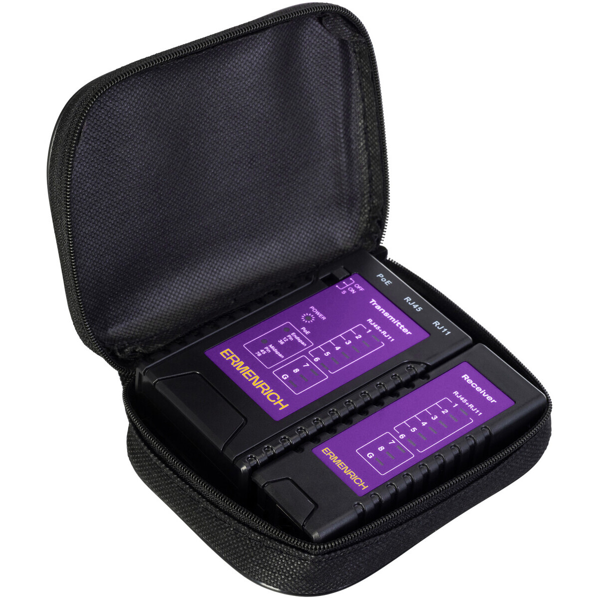 Кабельный тестер ERMENRICH NetGeeks NP10 Violet - 85300 - фото 2